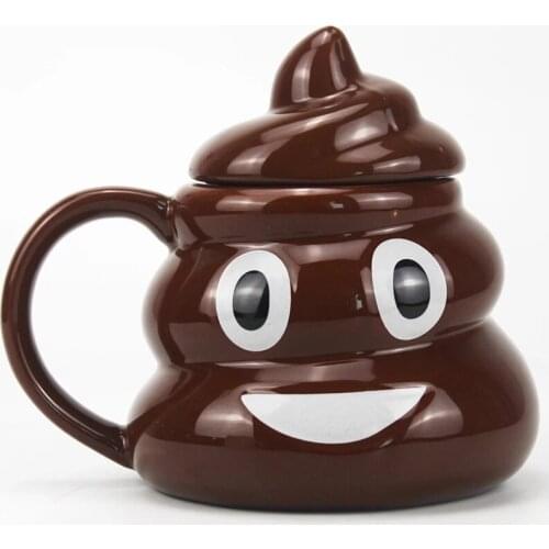 Creative Funny Poop Cups Expression Mugs Poop Ceramic Mug Coffee Mike Juice Cup With Lid My Bottles Gift