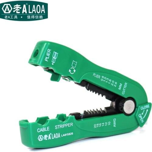 LAOA multifunction wire cutter cable stripper line wire stripping crimp tool mini portable hand tools 0.8-2.6mm