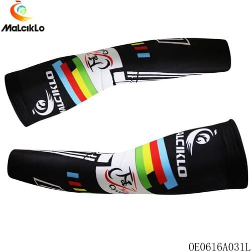 Malciklo Cycling Arm Warmers Summer UV Protection Running Arm Sleeves Breathable Fitness Outdoor Sport Arm Cover Mangas Ciclismo
