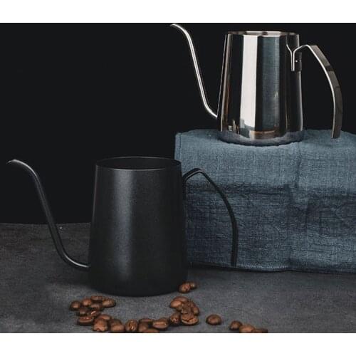 350ml Mini Drip Coffee Pot Fine Long Mouth Hand Drip Coffee Maker stainless Steel Gooseneck Spout Kettle Coffee Pot Coffee Tools
