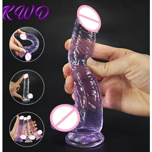 Soft Jelly Dildo Realistic Big Penis Dick Suction Cup Masturbator Anal Butt Toys G-spot Sex Toys for Woman sex shop