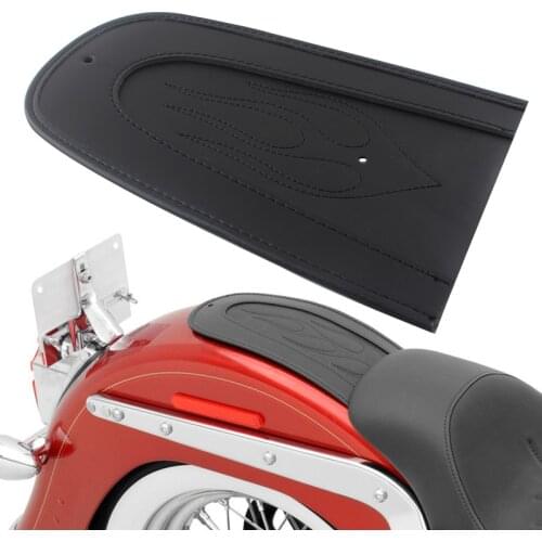 Motorcycle Rear Fender Flame Stitch Bib Cover Pad PU Leather Black Accessories For Harley Sportsters XL883 XL1200 2004-2016