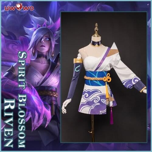 UWOWO Riven LOL Cosplay Costume Spirit Blossom Riven League of Legends Cosplay Costumes Hot Halloween Game Costume Full Set