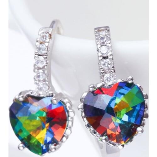 Luxury New Arrival Heart Hoop Earrings with Cubic Zirconia Earings for Women Statement Earring Fashion Jewelry for Girl Gift