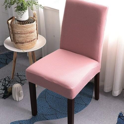 Luxury Solid Color Chair Cover Siamese Elastic Anti-dirty Removable Chair Cover Dining Room Banquet Hotel Kitchen Wedding