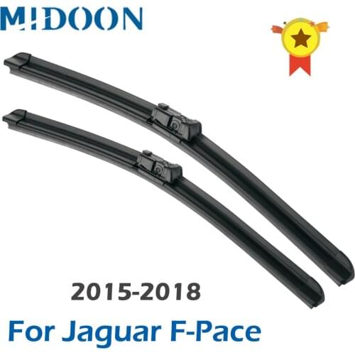 MIDOON Wiper Blades for Jaguar F-Pace Fit Push Button Arms 2016 2017