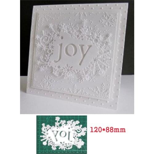 Snowflake Label joy Letter Metal Cutting Dies For Stamps Scrapbooking Stencils DIY Paper Album Cards Decor Embossing 2020 New