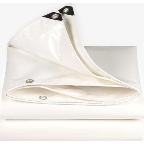 Thicken Tarp Waterproof Tarpaulin for Home Garden Outdoor Rain Sail Various Size Dry Top Trap White
