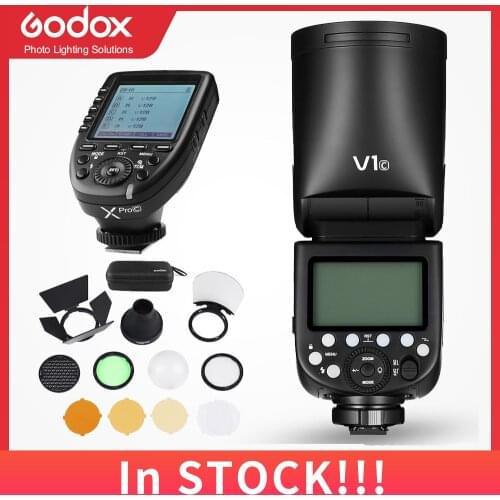 In Stock Godox V1 Speedlite Flash TTL HSS 1/8000s Li-ion Battery V1S V1C V1N V1F V1O Speedlite for Sony Canon Nikon Fuji Olympus