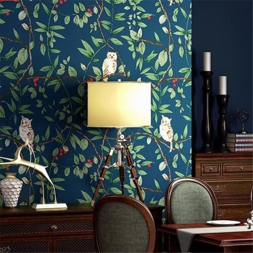 Wellyu American pastoral flower style retro nostalgic bedroom living room small floral TV background wall paper