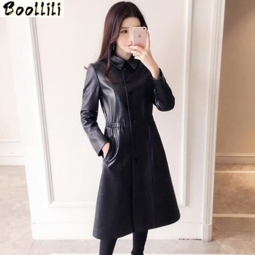Boollili Real Leather Jacket Women Sheepskin Genuine Leather Jacket Korean Slim Women Windbreaker Spring Autumn Veste Femme