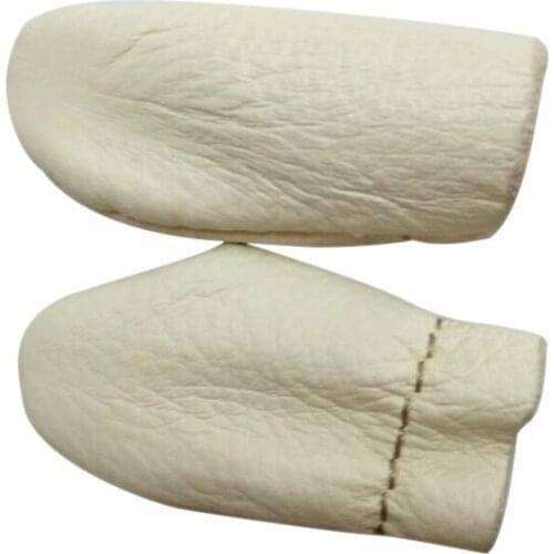 1 Pair Hand Cow Leather Thick Tough Craft Thumb Index Finger Sleeve Thimble Protector SCIE999
