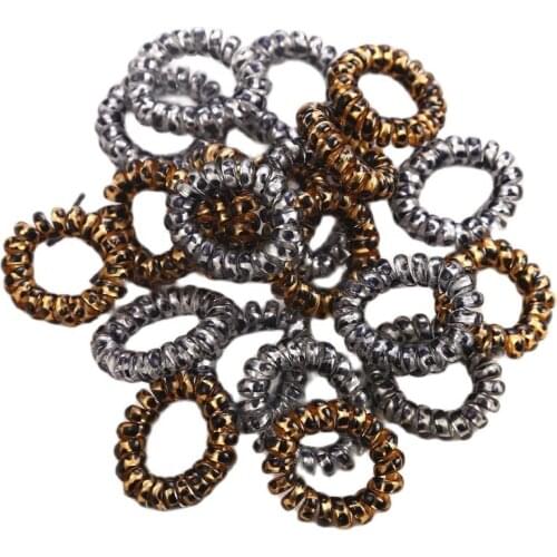 100Pcs/Lot Size 3CM Leopard Print Elastic Telephone Wire Hair Bands Gum Accessories Scrunchy Headband for Girls
