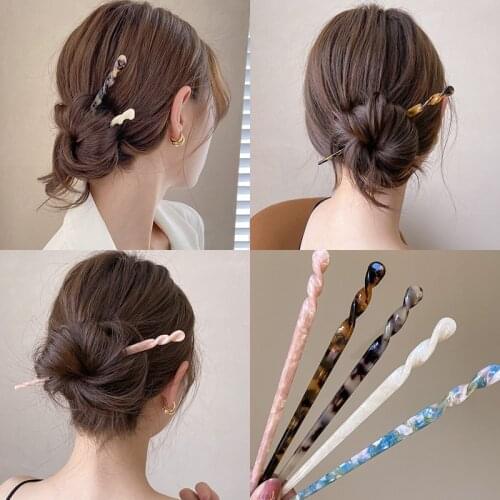 14 colors Hair Sticks Acetate Headbands For Women Elegance Lady Hairpins Fashion Hair Clip Hair Accessories Headwear Accessories