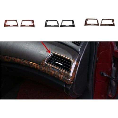 2pcs/lot ABS carbon fiber grain or wooden grain front both sides air conditioning outlet cover for 2008-2013 HONDA Accord 8 MK8