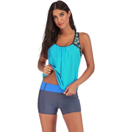 2019 Sexy Tankini Swimsuit Bathing Suit Women Bikini Plus Size Swimwear Swim Suit Plus Size XXXXL Beach Two Piece Swimsuit Women