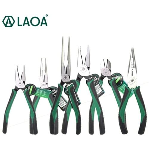 LAOA American Pliers CR-MO Strong Material Combination Pliers Wire Cutter Diagonal Plier Fishing Plier Made in Taiwan