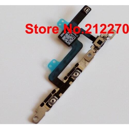 Free DHL EMS Original New Volume Control Mute Button Flex Cable With Metal Bracket Assembly Replacement for iPhone 6 4.7 "
