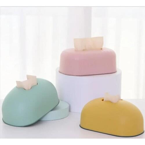 Paper Box Home Living Room Coffee Table Tissue Box Creative Net Red Nordic Simple Solid Color Plastic Desktop Tissue Box