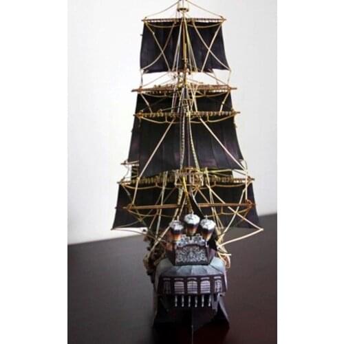 Paper Model DIY ship Pirates of the Caribbean Black Sailing Pepercraft warship Gifts sailboat Pearl Ship Funs ancient J7X2