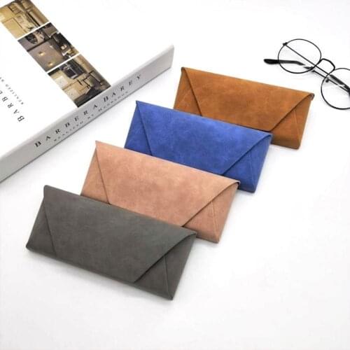 New Unisex Fashion PU Leather Cover Sunglasses Case Simple Retro Compression Portable Glasses Pouch Bag Eyeglasses Storage