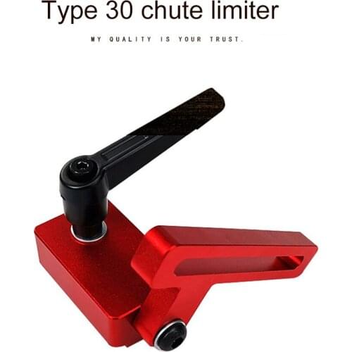 Woodworking T-tracks 45 Type Chute Backing Connector Wood Working Miter Rail Chute Connector 75mm Height T-tracks Stop DIY Tools