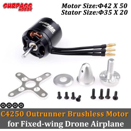 SURPASS HOBBY 2pcs C4250 Brushless Motor 600KV 800KV 70A 2-6s for RC Model 3d Fixed Wing Drone Airplane Aircraft Helicopter DYS