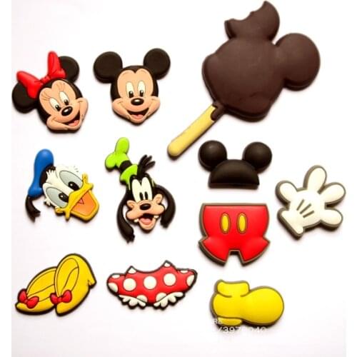 Disney Mickey Mouse Minnie magnetic 3-5cm Action Figure Posture Anime Decoration Collection Figurine Toy model children gift