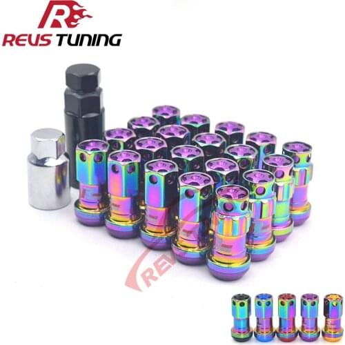 Purple M12x1.5 M12x1.25 44mm Steel Security Car Racing Composite Wheel Rim Lug Nuts Locking Lock Nuts