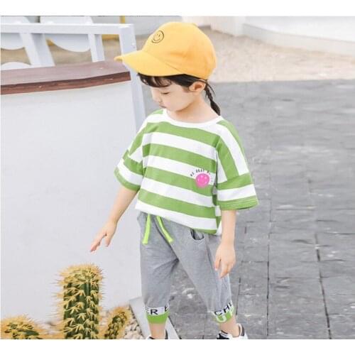Summer Baby Girls Clothes Sets T-shirt+Pants 2PCS Fashion Childrens Clothing Suits Kids Outfits Tracksuit Outdoor Jogging Suit