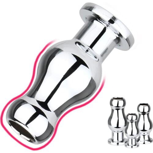 Metal Douche Enema syringe Butt Plug Sex Toys Hollow Anal Plug Anal Dilator Sex Products Anal Sex Toys For Woman Men Gay