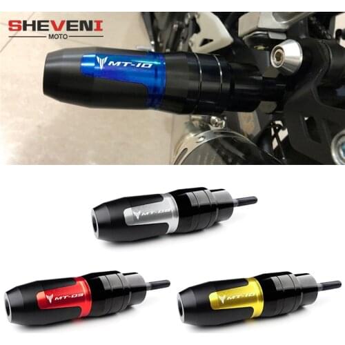 For YAMAHA MT03 MT09 MT10 MT 03 FZ09 FZ10 Motorcycle Accessories CNC Frame Crash Pads Exhaust Sliders Crash Protector with logo