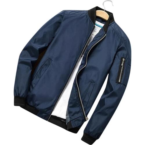 Mens Training Jacket Riding Casual Solid Color Stand Collar Flight Jacket Baseball Uniform Fitness Sports Jacket