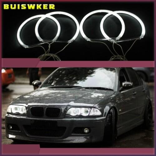 CCFL Angel Eyes Kit Warm White Halo Ring 131mm*4 For BMW E36 E38 E39 E46 (With Original Projector)
