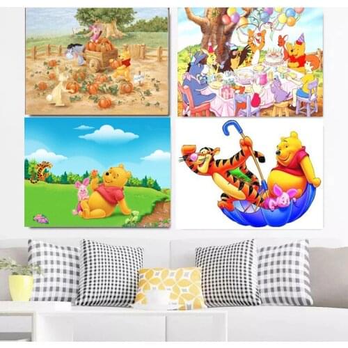 Disney Winnie the Pooh Diamond Painting Full Drill Embroidery Cartoon Posters Cross Stitch Kits Mosaic Living Room Home Decor