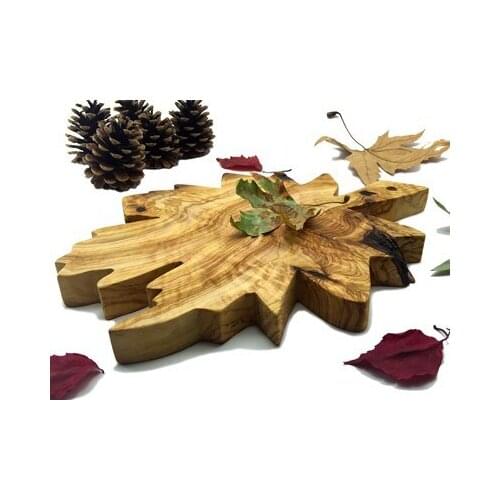 Natural Wood Handmade Sycamore Leaf Presentation Board