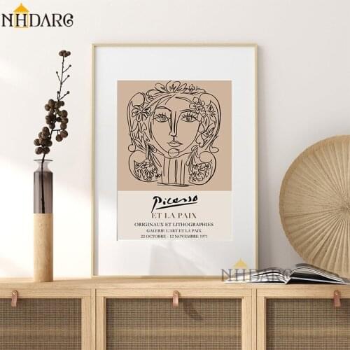NHDARC Canvas Painting Picasso Abstract Portrait Art Posters and Prints Wall Pictures for Table Decoration Home Decor
