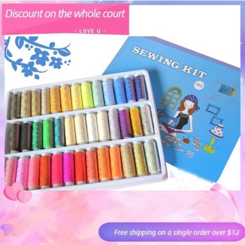 39 Color Handmade Polyester Sewing Thread 200 Yards DIY Home Embroidery Sewing Kit Machine Threads Sewing Supplies