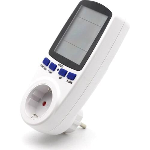 EU Plug AC Power Meters 230v Digital Voltage Wattmeter Power Consumption Watt Energy Meter Electricity Analyzer Monitor