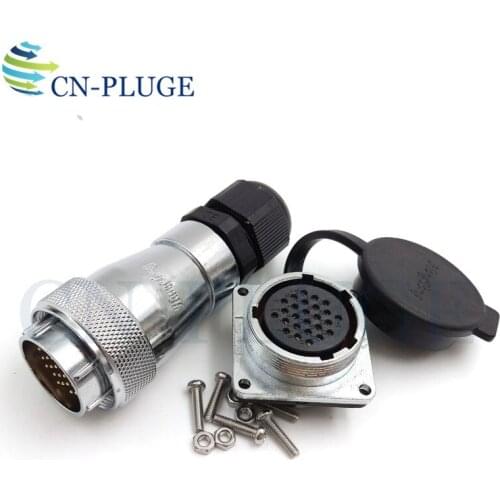 WS28 Series Industrial Power Panel Mount Connector 26 Pin Waterproof Wire Connector Male Plug Female Socket