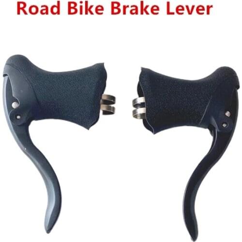 Road Bike Bend Handlebar Brake Lever Single Speed Racing Bicycle Alloy Resin Material Front Rear Hand Clamp Cycling Parts 23.8mm