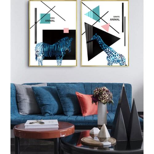 Nordic Abstract Line Face Kiss Canvas Poster Geometry Decoration Wall Print Painting Pictures for Living Room Home Decor