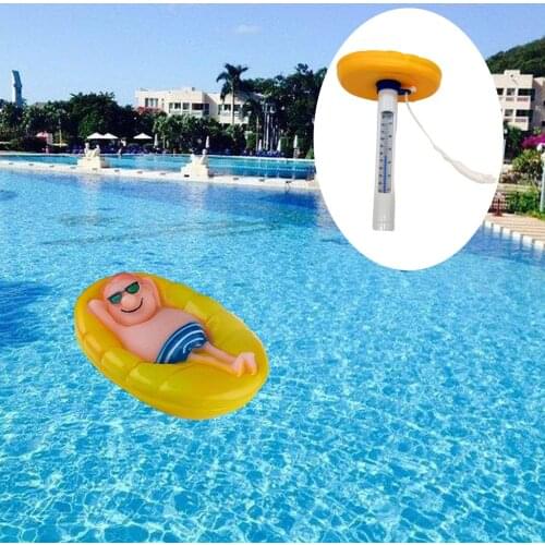 Funny Floating Pool Thermometer, Swimming Pool Thermometer with Cord for Swimming Pools, Bath Water, Spas, Hot Tubs