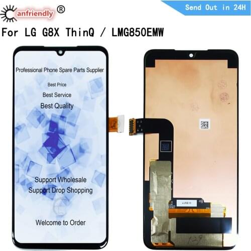 6.4" OLED LCD For LG G8X ThinQ LMG850EMW LCD Display Touch panel Screen Digitizer with frame Assembly 1080 x 2340 pixels