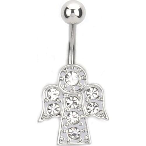 1PC Stainless Steel Crystal Navel Button Piercings Gem Belly Bars Sexy Piercings Dangle Earring Piercing Jewelry