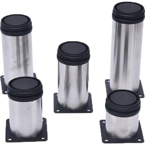 Furniture Adjustable Cabinet Legs Chair Leg Cap Stainless Non-slip Table Foot Dust Cover Socks Floor Protector Pad Pipe Plug