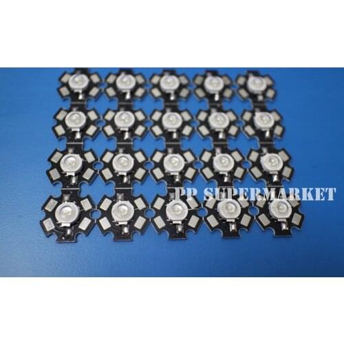 10PCS 3W Blue High Power LED Emitter 700mA 470-475NM with 20mm Star PCB