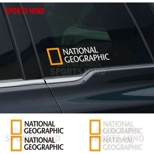 2 Pieces NATIONAL GEOGRAPHIC Car Sticker Decal Car Styling For Mercedes Honda Volkswagen Renault Seat Nissan Skoda Accessories