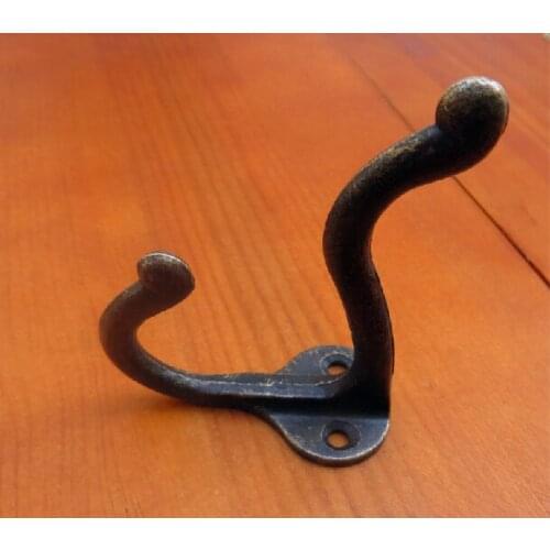 50Pcs Decoration Hook Antique Hardware Antique alloy hook single hook coat hanger holes large hook