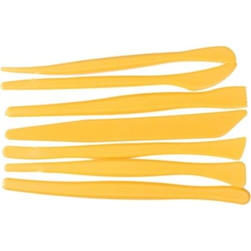 7pcs Plastic Clay Craft Pottery Tool Modeling Clay Wax Sculpture Knife Tool Set Arts Crafts Supplies Practical
